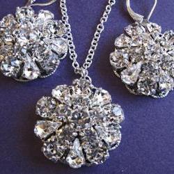 Weddings, Necklace and Earring Set, "Vintage Romance"
